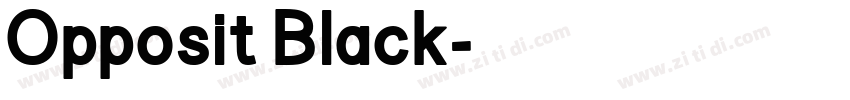 Opposit Black字体转换